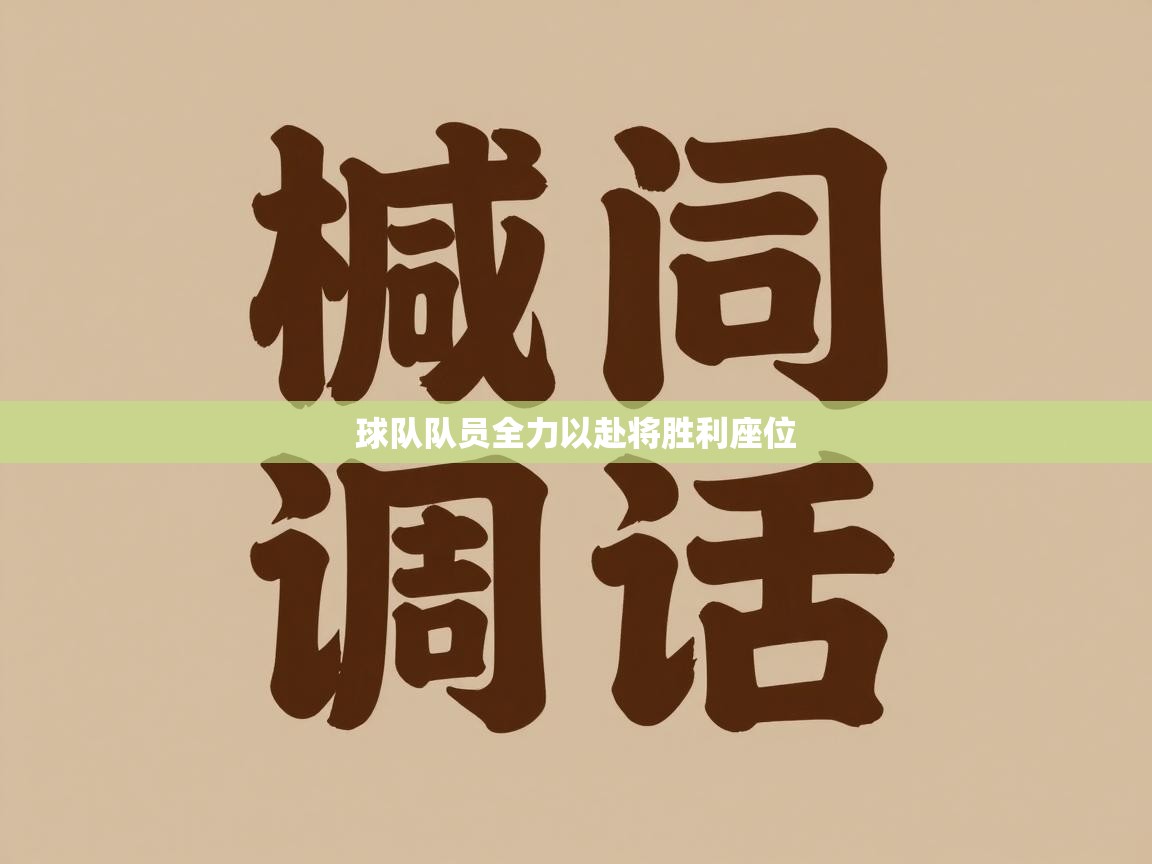 球队队员全力以赴将胜利座位  第1张